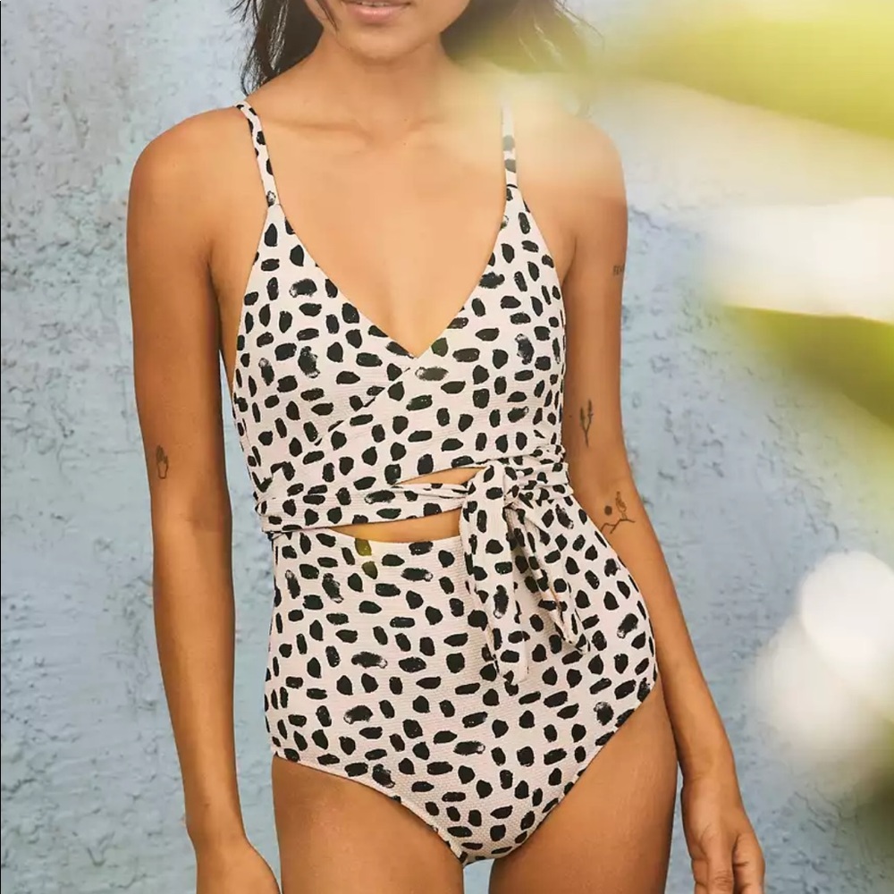 Aerie Pique Wrap One Swimsuit